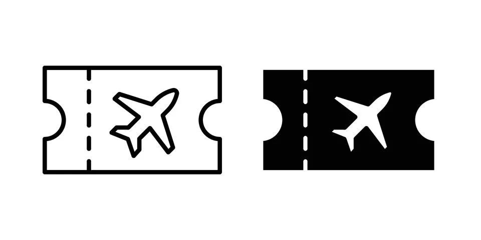 Plane Ticket icon vector design. EPS10 Stock Illustration