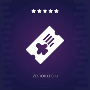 Plane ticket vector icon Stock Illustration