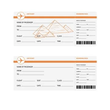Plane tickets Stock Illustration