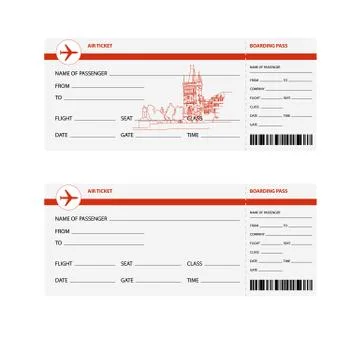 Plane tickets Stock Illustration