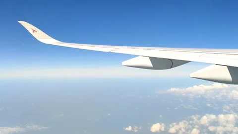 The plane took off through Video stock 285254745