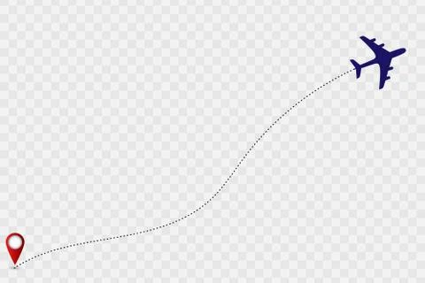 Plane track. Vector illustration Stock Illustration