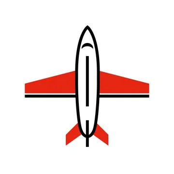 Plane transport linear Illustrazione stock