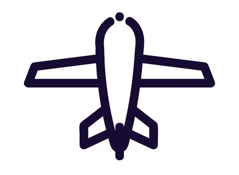 Plane transport linear Illustrazione stock