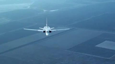Plane Tu-22m3 full face Stock Footage 68638801