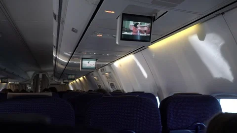 Plane tv Video stock 104719375