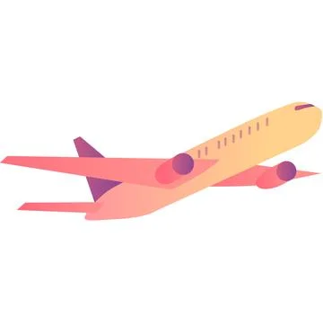Plane vector air flight icon aircraft travel Stock Illustration