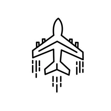 Plane vector design single icon simple Stock Illustration