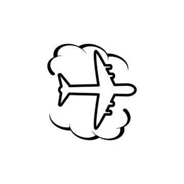 Plane vector graphic design illustration Stock Illustration