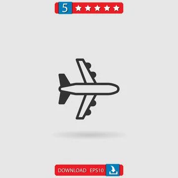 Plane vector icon Stock Illustration