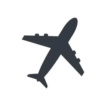 Plane vector icon in modern flat style isolated. Symbol plane is good for your Stock Illustration