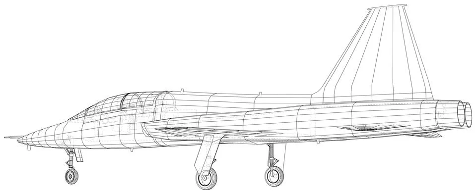 Plane vector, Vector wireframe concept. Created illustration of 3d Illustrazione stock