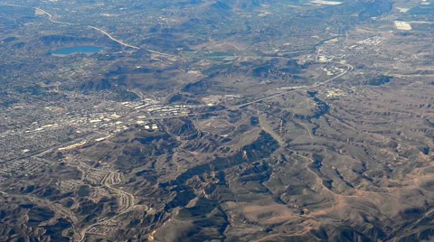 Plane view of the mountains between Arizona and Nevada 库存影片 64203438