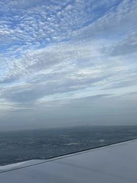 Plane view from the wings Stock Photos