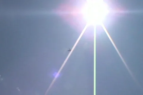 Plane W/ Sun Background Sky Video stock 736990