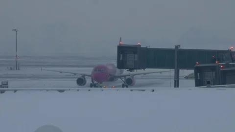 The plane is waiting for departure. Stock Footage 71251690