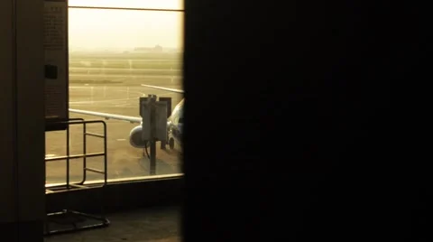 Plane waiting at Gate Vídeo Stock 48766533