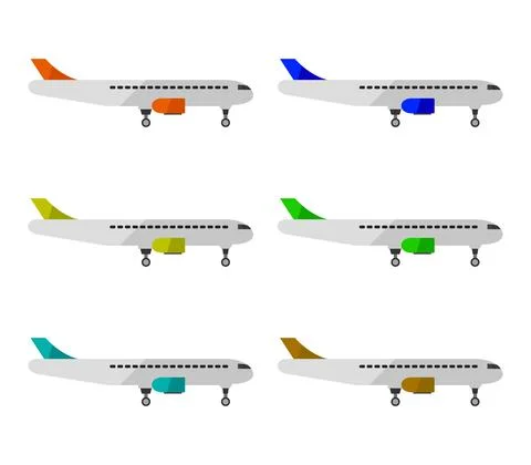 Plane on white Stock Illustration