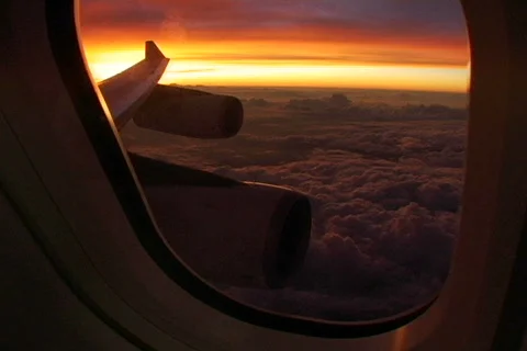 Plane window 2 Stock Footage 490512