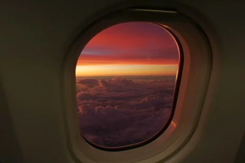 Plane window 3 Stock Footage 490510