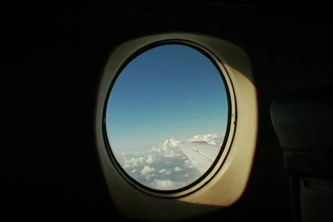 Plane window 7 Stock Footage 490500