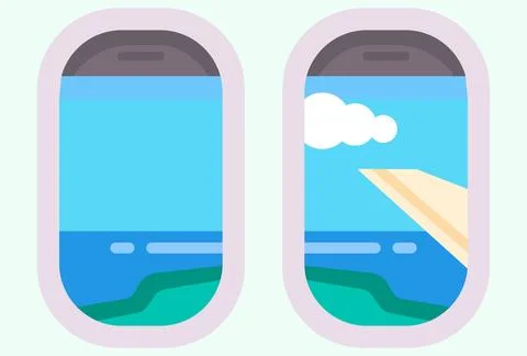 Plane Window Concept Illustration Stock Illustration