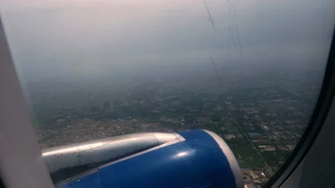 Plane window Stock Footage 139088956
