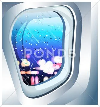 Plane window Stock Illustration