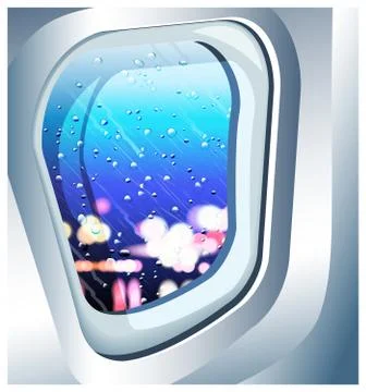 Plane window Stock Illustration