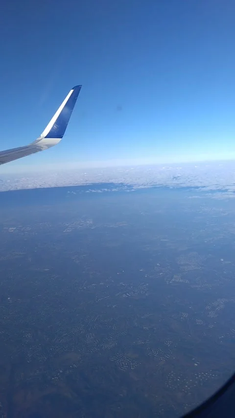 Plane Window Seat Flyover 1 Stock Footage 262608005