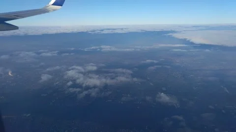 Plane Window Seat Flyover 2 Stock Footage 262607970