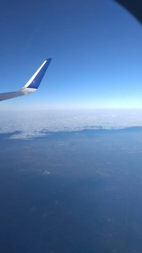Plane Window Seat Flyover 3 Stock Footage 262608106