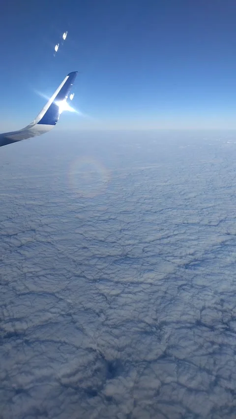 Plane Window Seat Flyover 4 Stock Footage 262608239