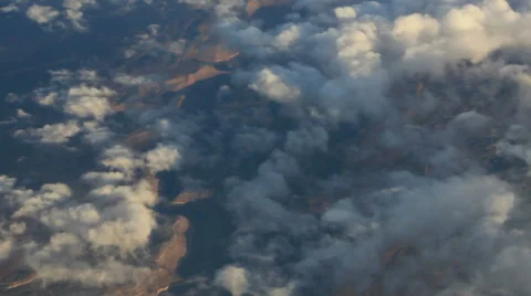 Plane window view of canyon 2 Video stock 39114521