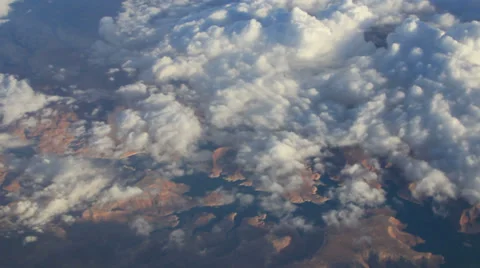 Plane window view of river Stock-Footage 39114800