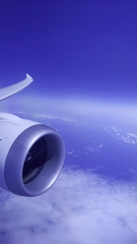 Plane wing and motor Stock Footage 186741590