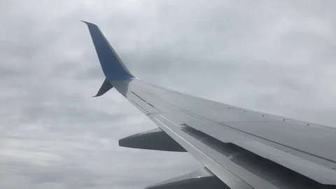 Plane wing flying clouds IMG 6466 Stock Footage 108080732