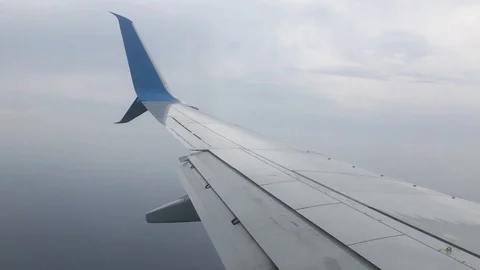 Plane wing flying clouds IMG 6468 Stock Footage 108080955
