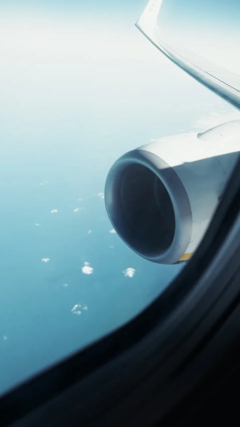 Plane Wing Flying Over The Clouds Stock Footage 306293190