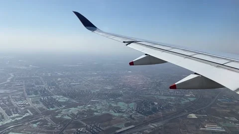 Plane wing view over India. Stock Footage 218277896