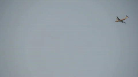Plane zooms by Stock Footage 695608