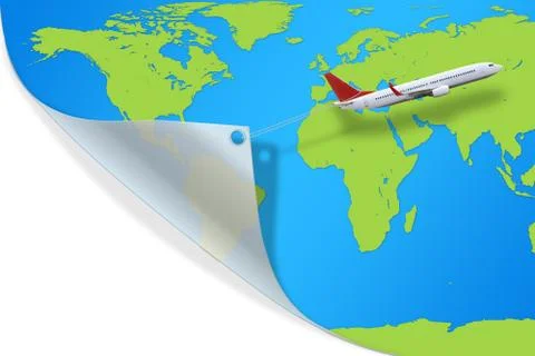 Plane flying over the clouds 스톡 일러스트