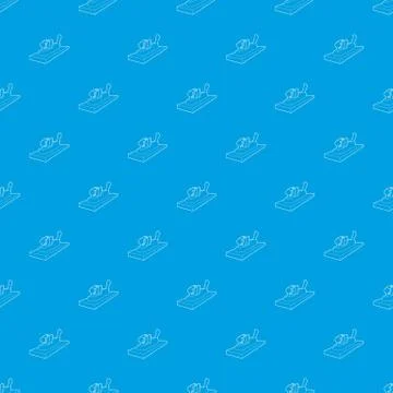 Planer on wood pattern vector seamless blue Stock Illustration
