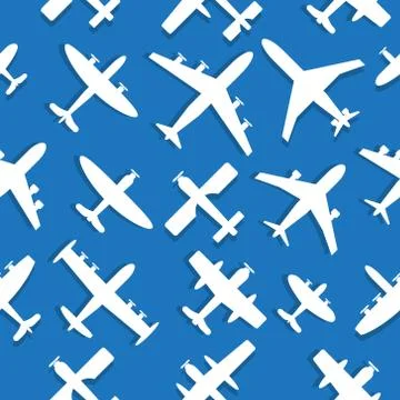 Planes in the air. Stock Illustration