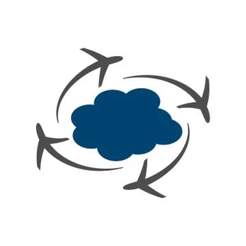 Planes and cloud Stock Illustration