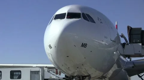 A plane's cockpit Stock Footage 8621289