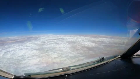 PLANES COCKPIT VIEW OF THE SKY Stock Footage 229365663