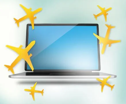 Planes Computer Screen Stock Illustration