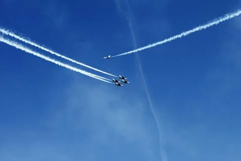 Planes dance in chicago Stock Photos