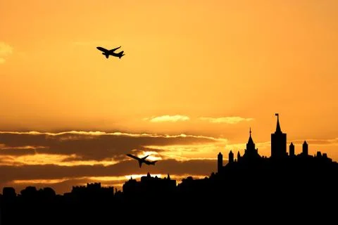 Planes departing ottawa Illustration